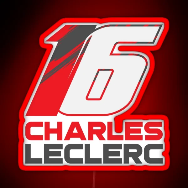 Charles Leclerc 16 V3 RGB Neon Sign