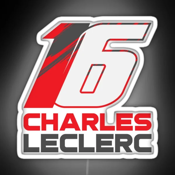 Charles Leclerc 16 V3 RGB Neon Sign
