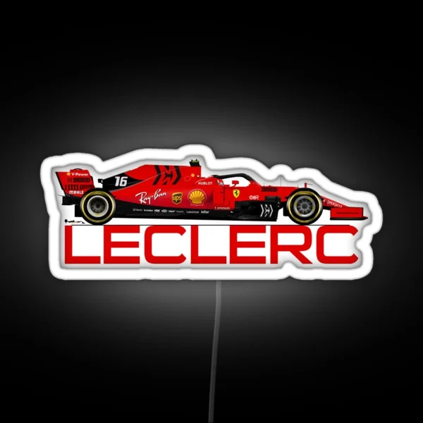 Charles Leclerc 2019 Name Text RGB Neon Sign