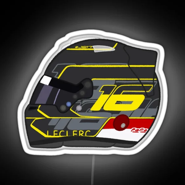 Charles Leclerc 2024 Monza Helmet RGB Neon Sign