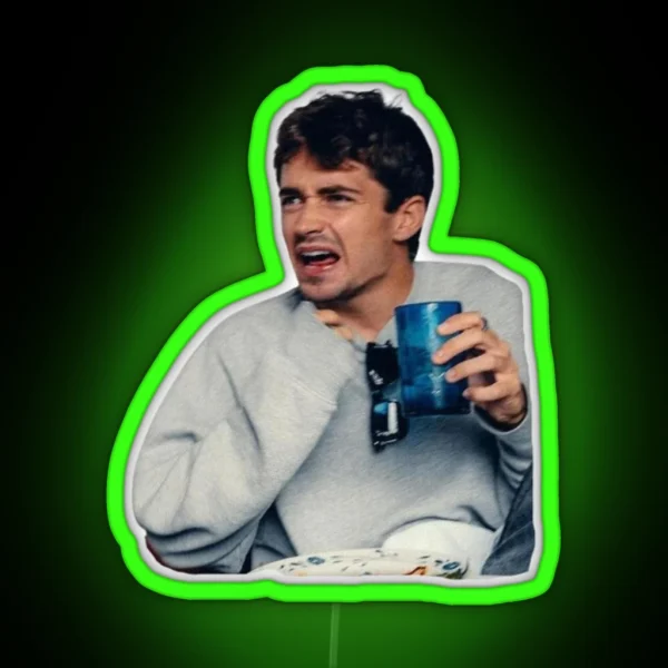 Charles Leclerc Eating A Jalapeno RGB Neon Sign