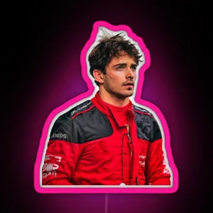 Charles Leclerc F1 Driver Scuderia Ferrari F1 Sweaty RGB Neon Sign