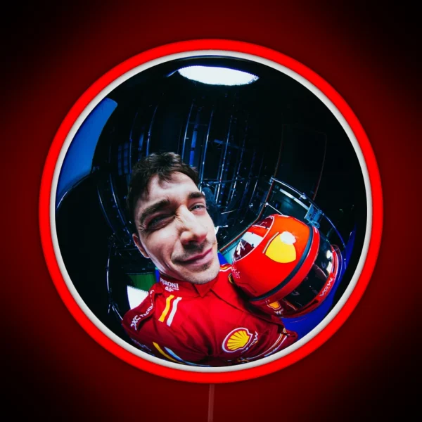 Charles Leclerc Fisheye RGB Neon Sign
