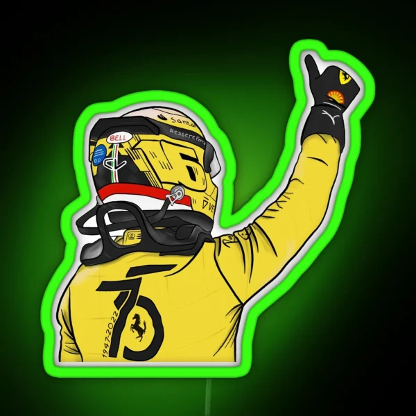 Charles Leclerc Giallo Modena Monza 2022 RGB Neon Sign