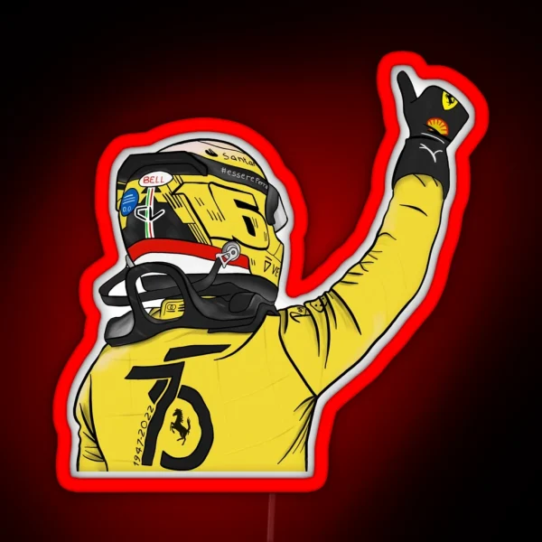 Charles Leclerc Giallo Modena Monza 2022 RGB Neon Sign