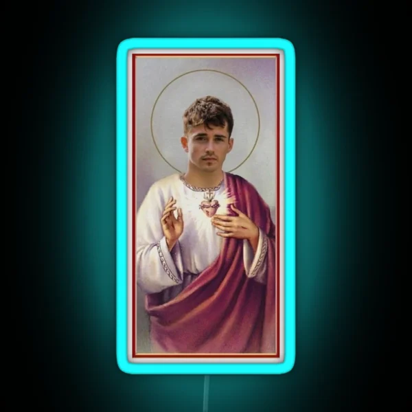 Charles Leclerc Jesus RGB Neon Sign