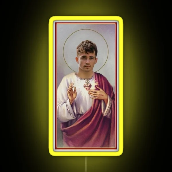 Charles Leclerc Jesus RGB Neon Sign