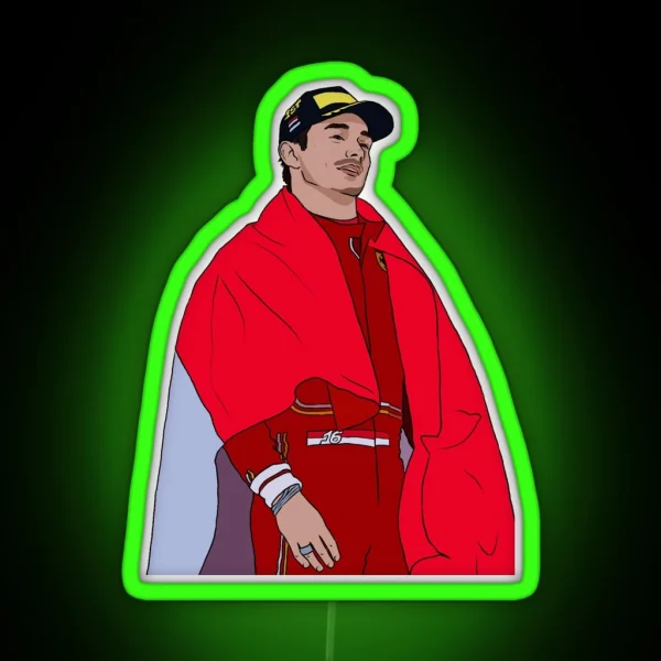 Charles Leclerc Monaco 2024 RGB Neon Sign