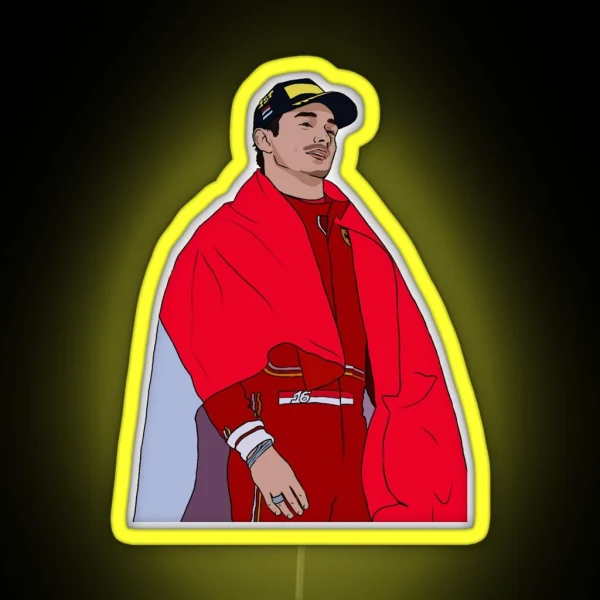 Charles Leclerc Monaco 2024 RGB Neon Sign