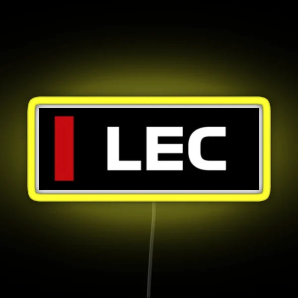 Charles Leclerc Racing Symbol LEC RGB Neon Sign