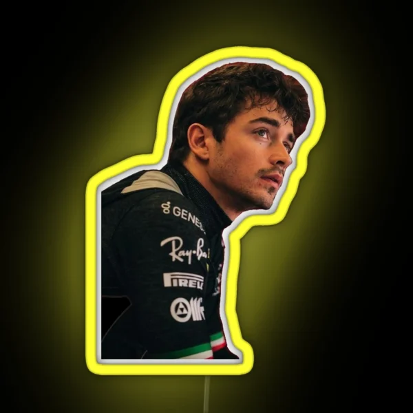 Charles Leclerc RGB Neon Sign