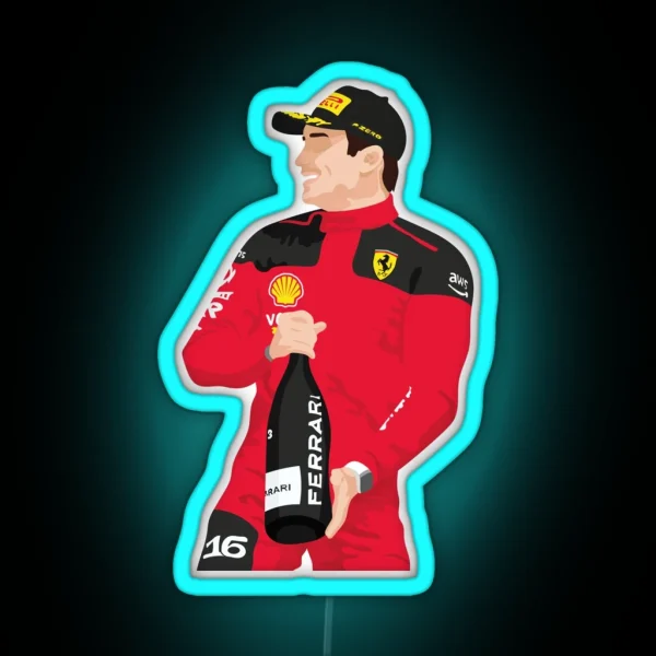 Charles Leclerc Scuderia Ferrari F1 Formula 1 RGB Neon Sign