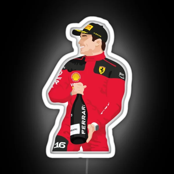 Charles Leclerc Scuderia Ferrari F1 Formula 1 RGB Neon Sign