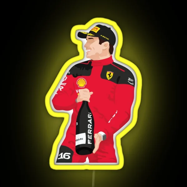 Charles Leclerc Scuderia Ferrari F1 Formula 1 RGB Neon Sign