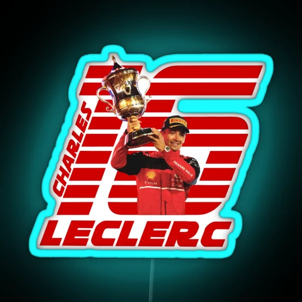 Charles Leclerc Win RGB Neon Sign