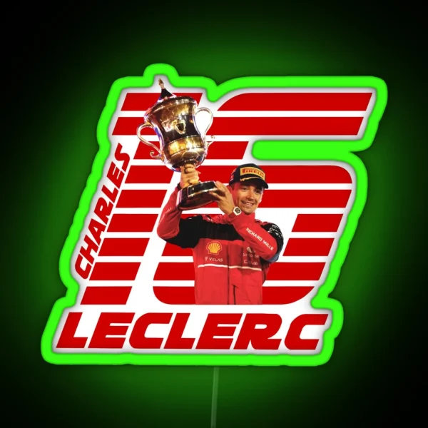 Charles Leclerc Win RGB Neon Sign