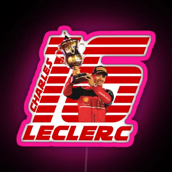 Charles Leclerc Win RGB Neon Sign