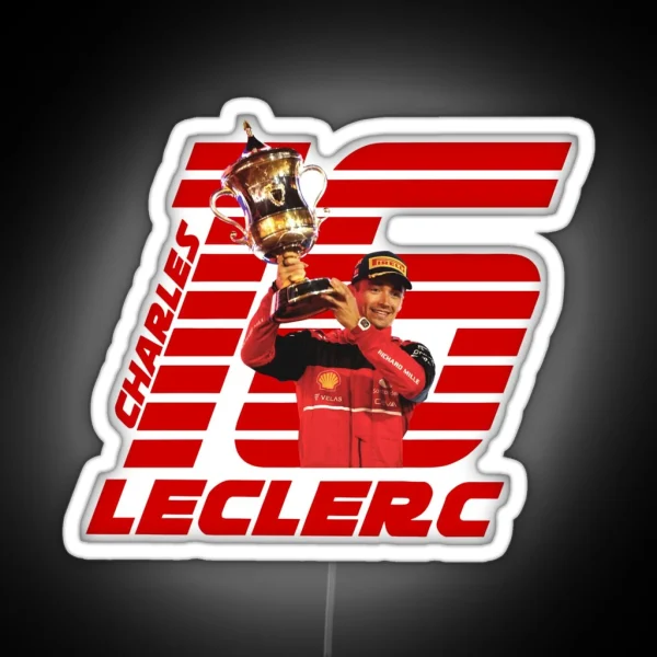 Charles Leclerc Win RGB Neon Sign