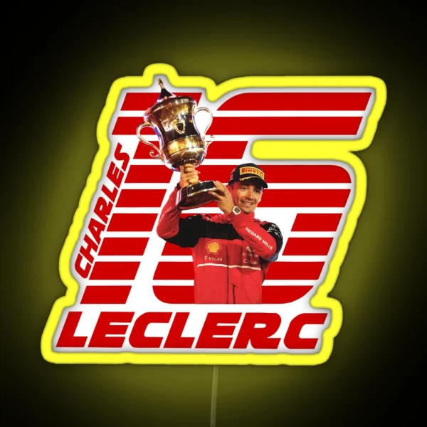 Charles Leclerc Win RGB Neon Sign