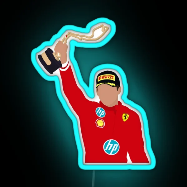 Charles Leclerc Winning His First Monaco Grand Prix 2024 RGB Neon Sign