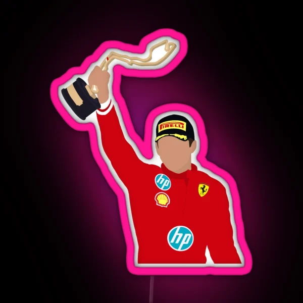 Charles Leclerc Winning His First Monaco Grand Prix 2024 RGB Neon Sign