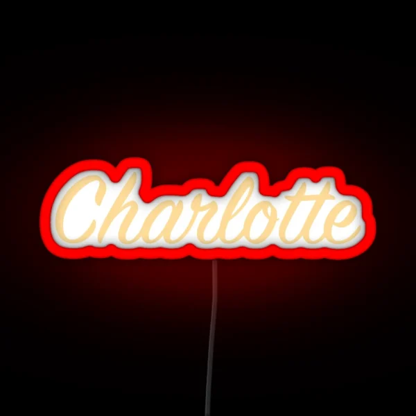 Charlotte Neutral RGB Neon Sign