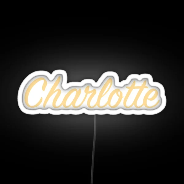 Charlotte Neutral RGB Neon Sign