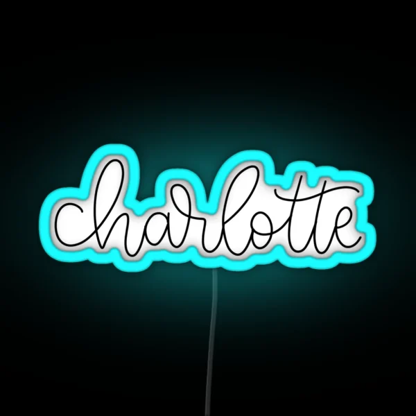 Charlotte North Carolina RGB Neon Sign