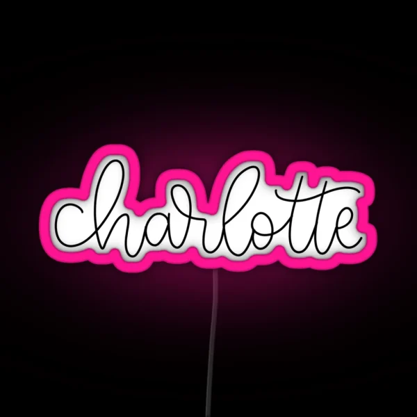 Charlotte North Carolina RGB Neon Sign