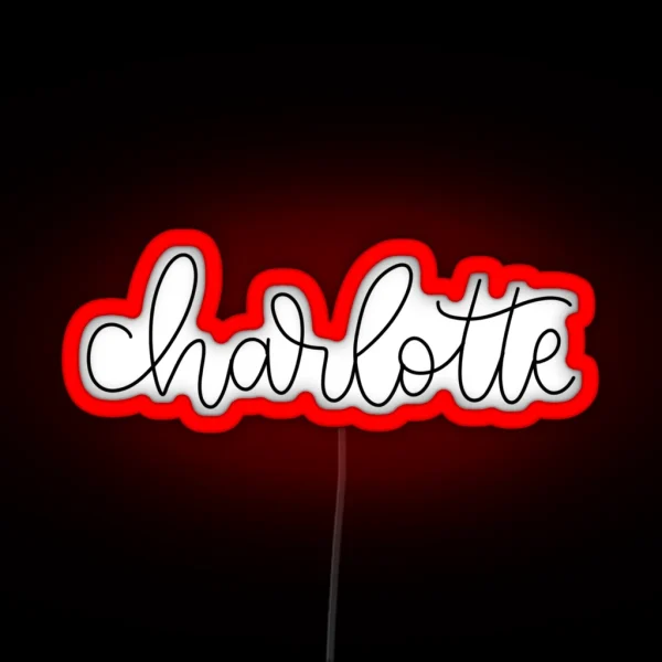 Charlotte North Carolina RGB Neon Sign