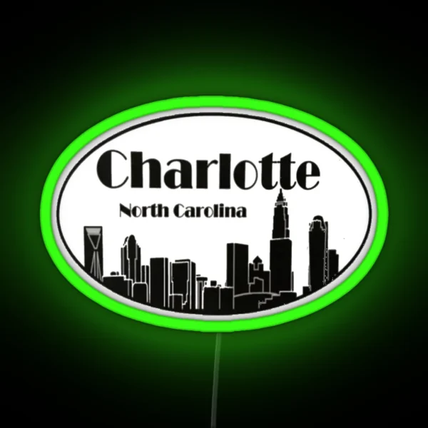 Charlotte North Carolina RGB Neon Sign