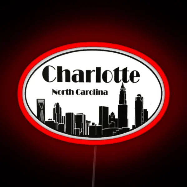 Charlotte North Carolina RGB Neon Sign