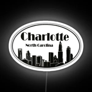 Charlotte North Carolina RGB Neon Sign