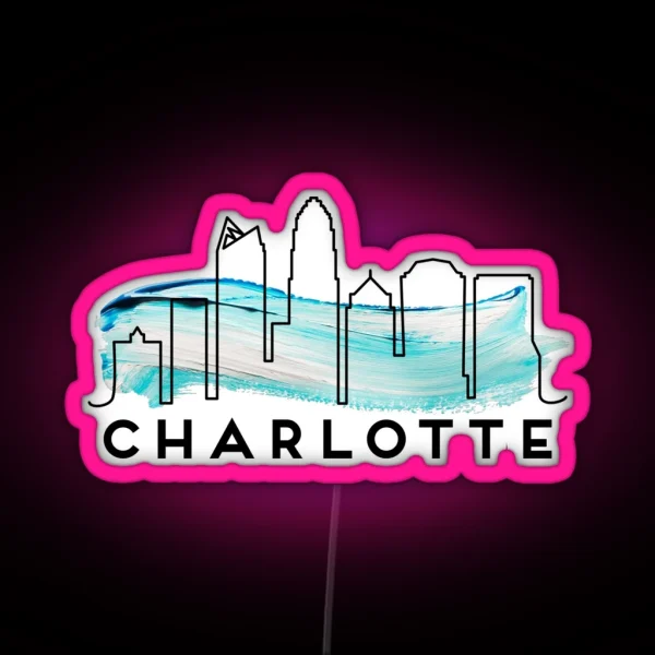 Charlotte North Carolina RGB Neon Sign