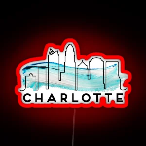 Charlotte North Carolina RGB Neon Sign