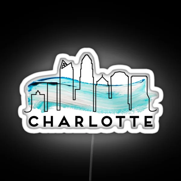 Charlotte North Carolina RGB Neon Sign