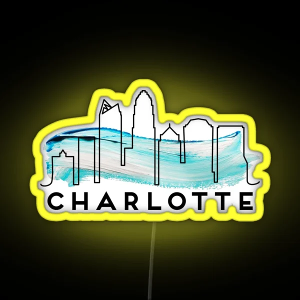 Charlotte North Carolina RGB Neon Sign