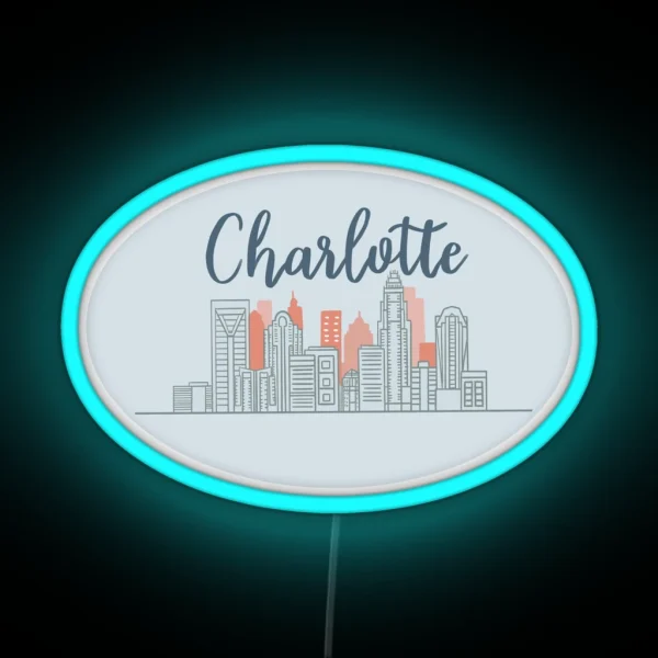 Charlotte Skyline Led RGB Neon Sign