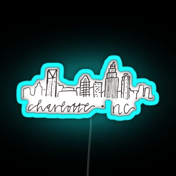 Charlotte Skyline RGB Neon Sign