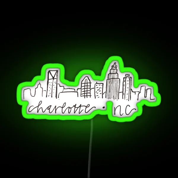 Charlotte Skyline RGB Neon Sign