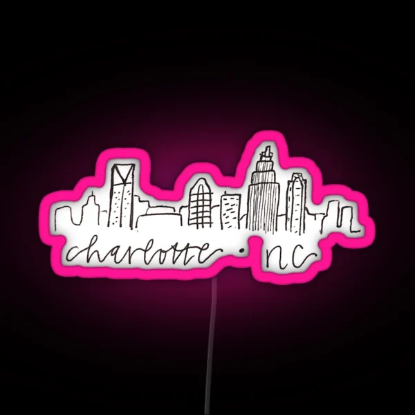 Charlotte Skyline RGB Neon Sign