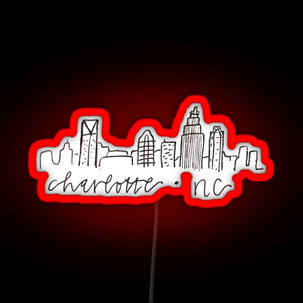 Charlotte Skyline RGB Neon Sign