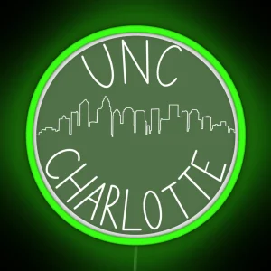 Charlotte Skyline UNC Charlotte Design RGB Neon Sign