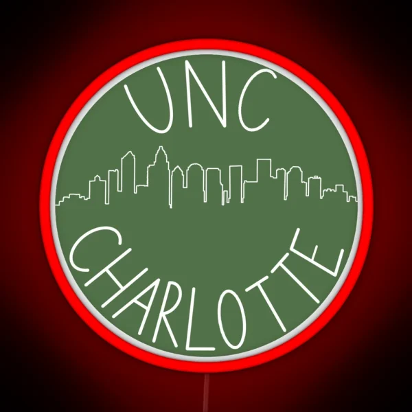 Charlotte Skyline UNC Charlotte Design RGB Neon Sign