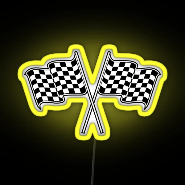 Checkered Flag RGB Neon Sign