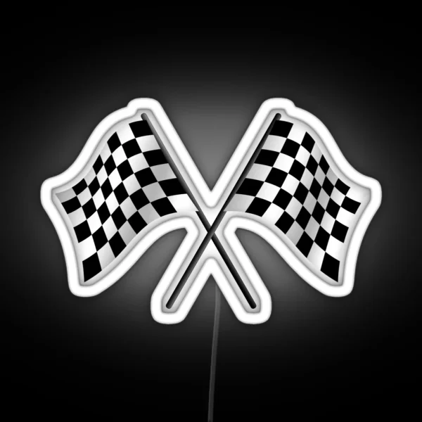 Checkered Flags RGB Neon Sign