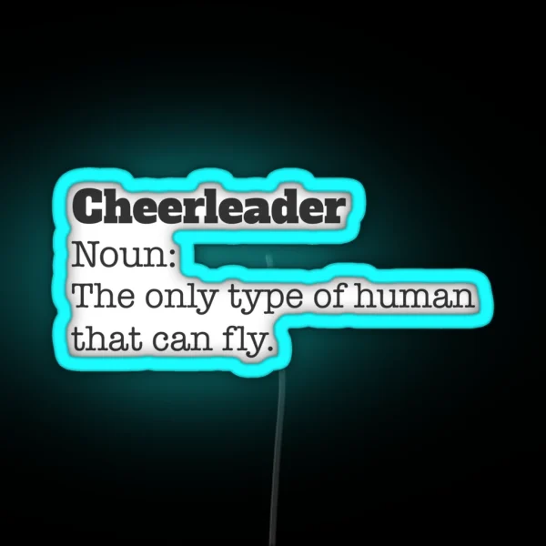 Cheerleading Cheerleader Noun RGB Neon Sign