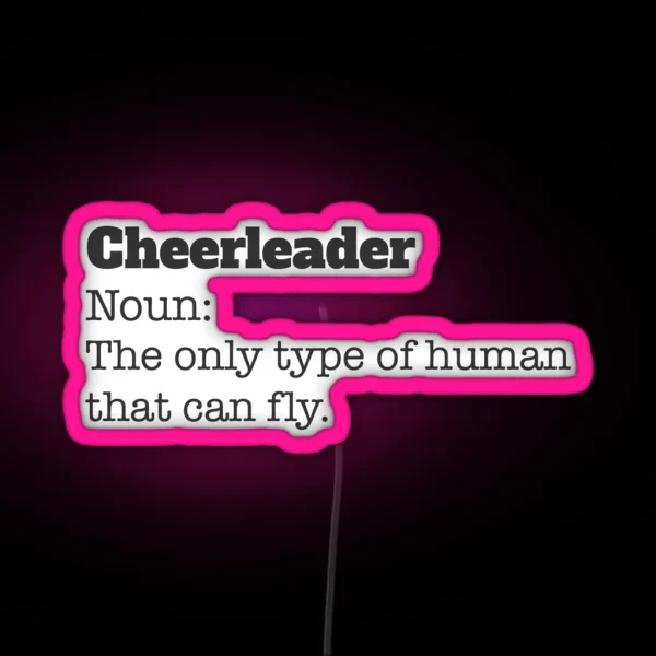 Cheerleading Cheerleader Noun RGB Neon Sign