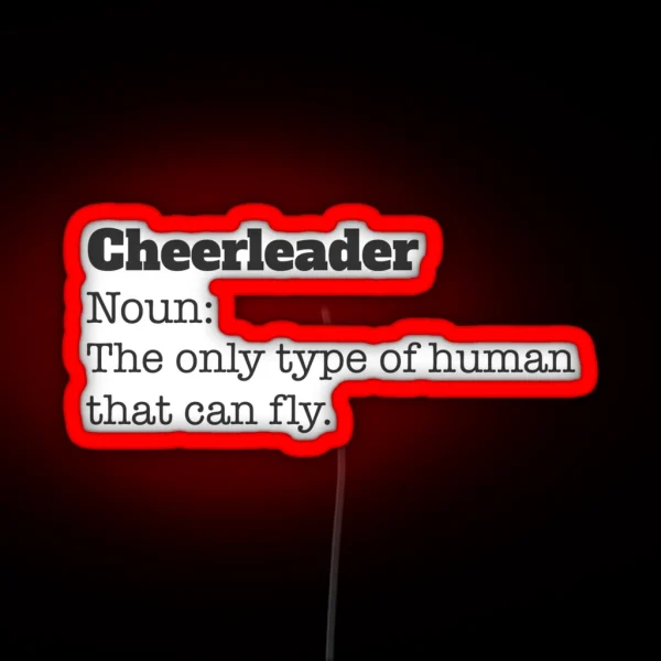 Cheerleading Cheerleader Noun RGB Neon Sign