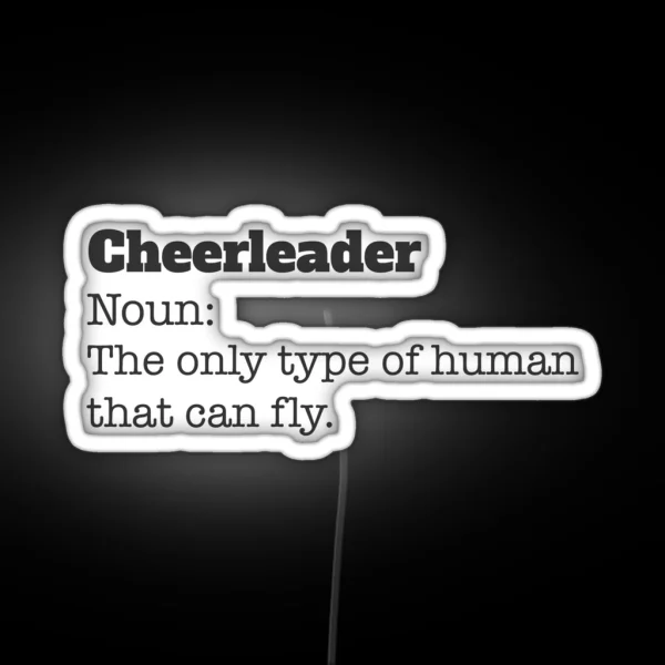 Cheerleading Cheerleader Noun RGB Neon Sign
